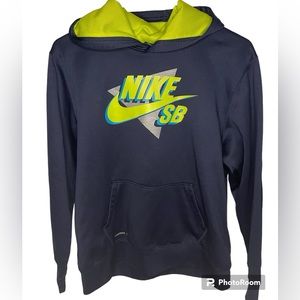 Nike Navy Blue Large Logo SB Hoodie Boys -XL
